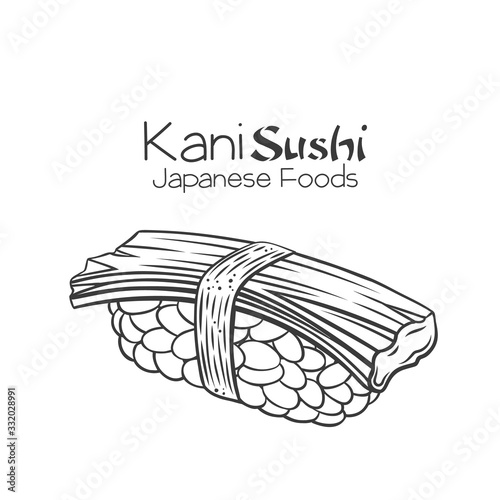 Kani sushi outline