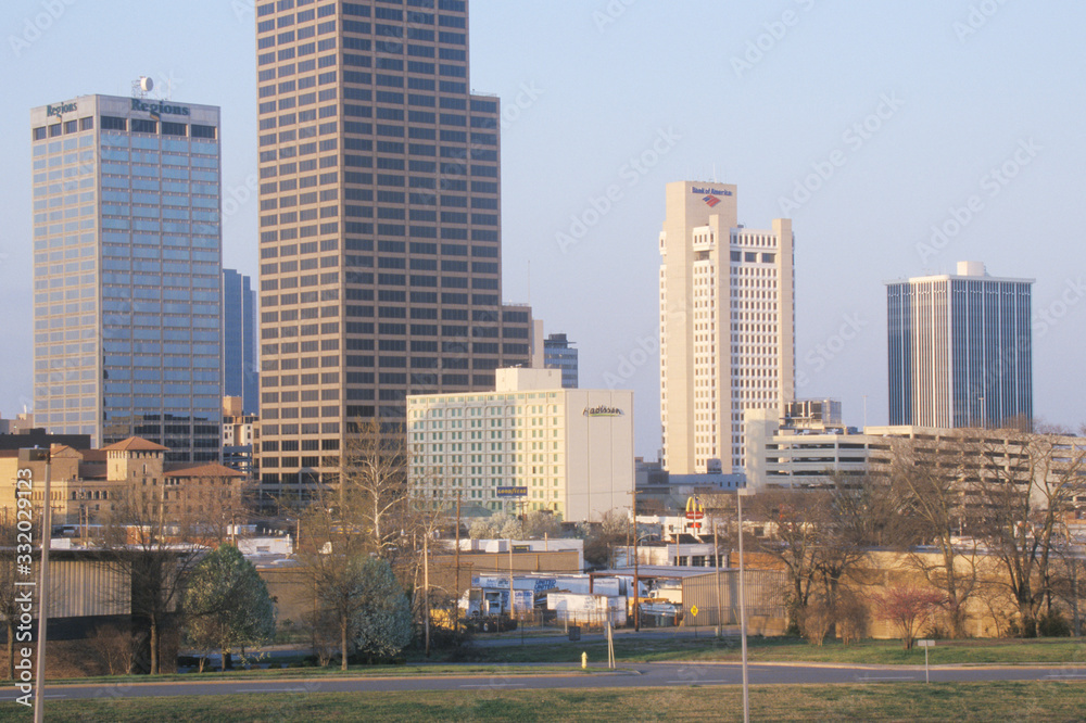 State capital and skyline in Little Rock, Arkansas State capital and skyline in Little Rock, Arkansas
