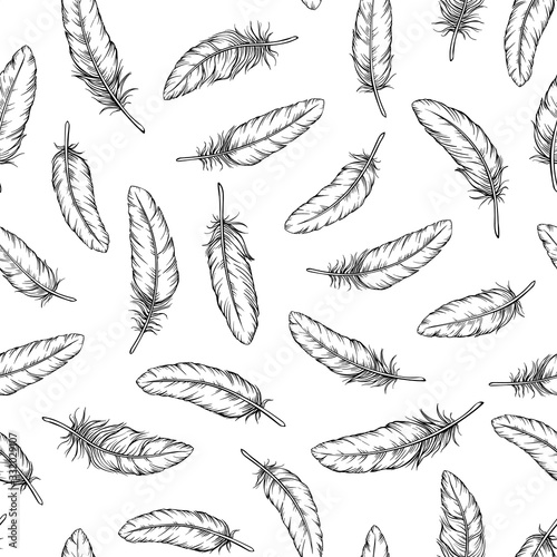 Feather seamless pattern