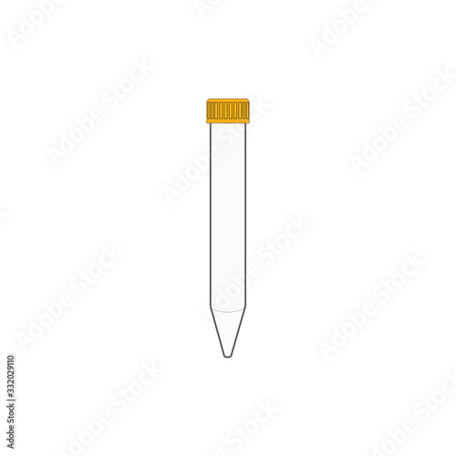 Medical test tube icon, fla...