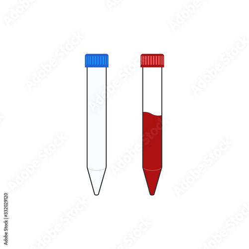 Medical test tube icon set,...