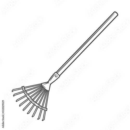 Garden rake outline
