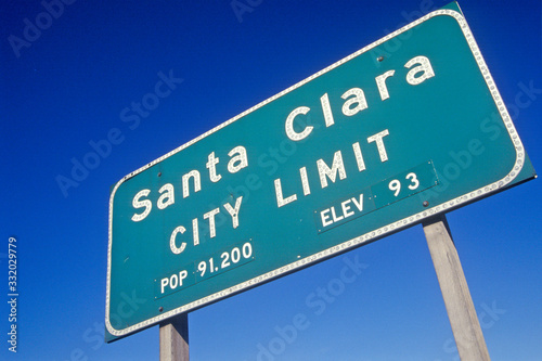Obraz na plátne ÒSanta Clara City LimitÓ sign, Santa Clara, Silicon Valley, California