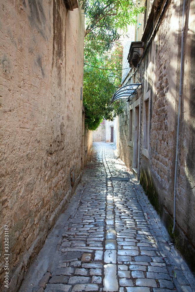 street of old Croatian town Trogir