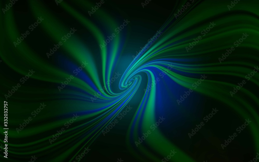 Fototapeta premium Dark Green vector layout with curved lines. A sample with colorful lines, shapes. Abstract style for your business design.