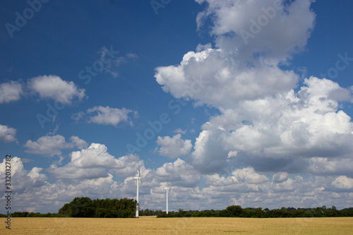 Farmland landscape of Lolland island in southern Denmark