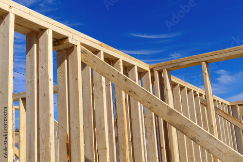 construction framework house wood beams structure