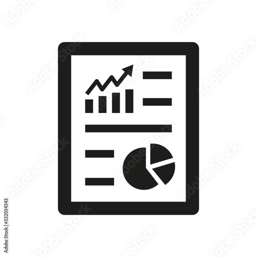 The business report icon on white background.