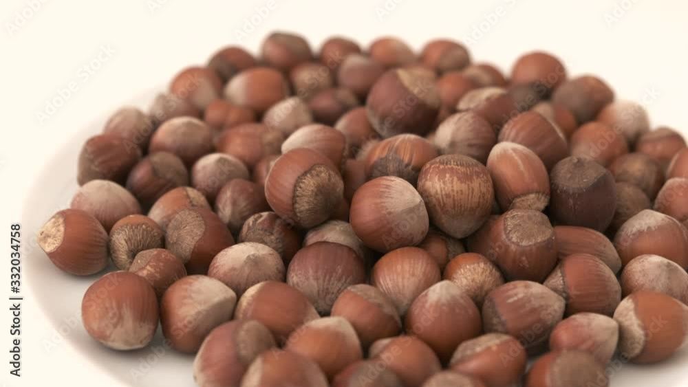 360 degree rotating stand shelled nuts very close-up, 360 degree rotating stand shelled nuts very close-up,