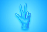 rubber glove isolated on background / abstract background photo