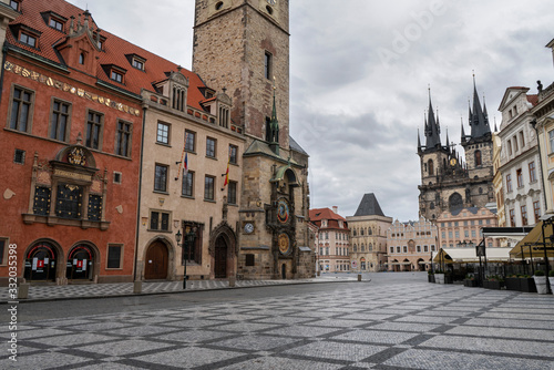 empty old town square in prague