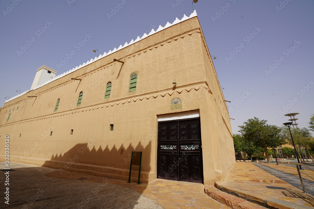 Riyadh - Riyadh / Saudi Arabia - March 07  2020: View of The Murabba Palace Qasr al Murabba is Historic Building