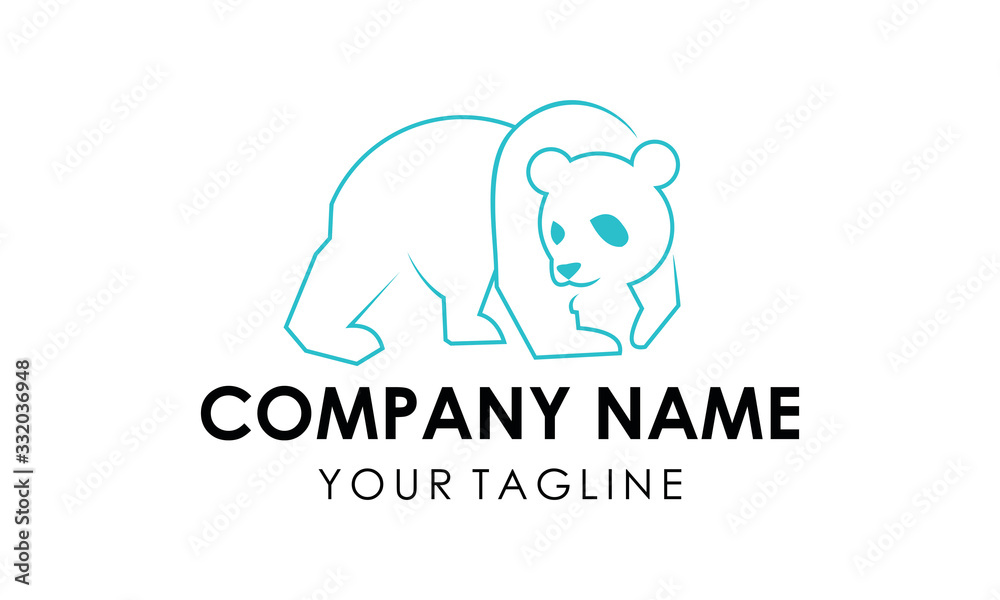 simple panda logo for your business