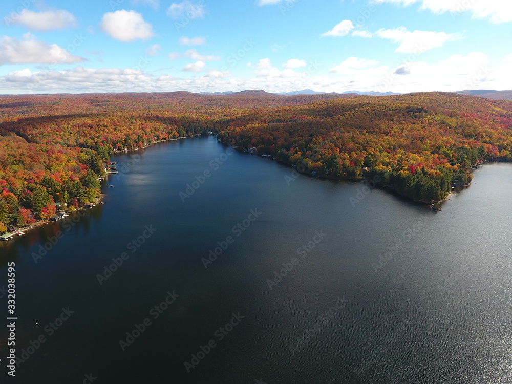 Adirondack lake in the fall