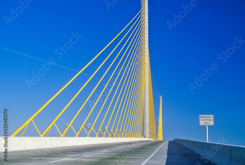 Tampa Sunshine Skyway Bridge  world s longest cable-stayed concrete bridge  Tampa Bay  Florida