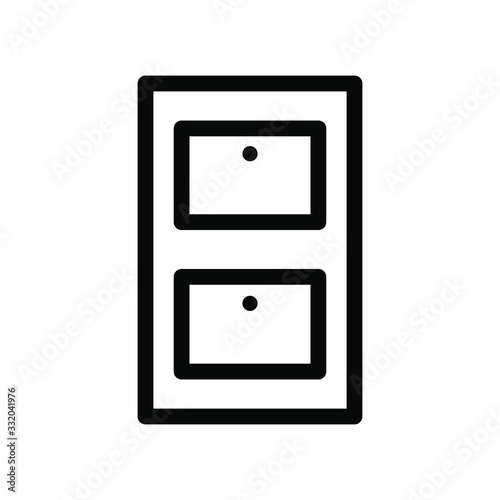 File cabinet icons , vector template illustration emblem isolated , business office save document, outline solid black background white