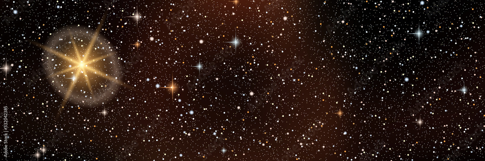 Night sky vector background with stars and supernova Night sky vector background with stars and supernova
