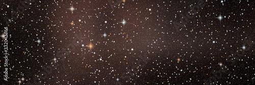 Night sky vector background with star cluster, nebula and galaxies