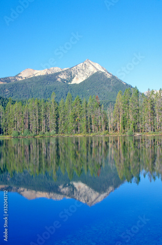 Petit Lake and Sawtooth Mountains  Idaho