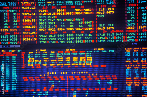 Big Board at the Chicago Mercantile Exchange, Chicago, Illinois