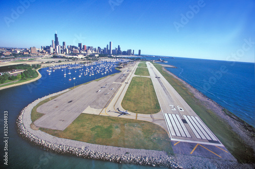 Meigs Airport Landing Strip, Chicago, Illinois photo