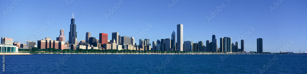 Panoramic view of Chicago Harbor, Chicago, IL