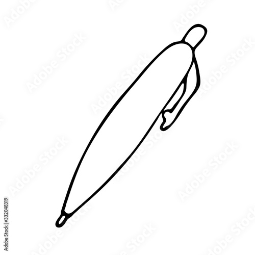 pen doodle. white background isolated vector illustration