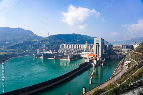 The spectacular jinsha river dam.