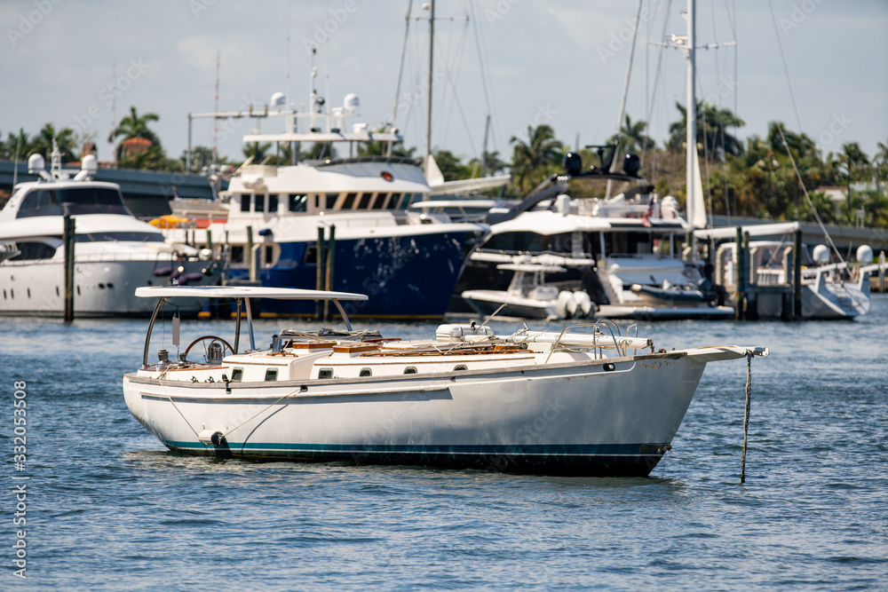 Sailboat in Fort Lauderdale Florida USA