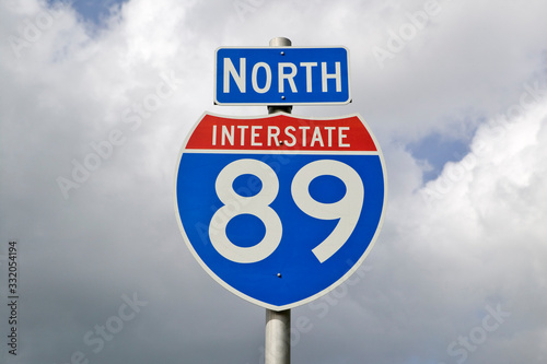 North Interstate 89 sign in New Hampshire photo