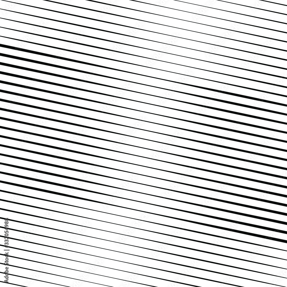 Fototapeta premium Oblique different black vector stripes. Monochrome background. Vector illustration. Diagonal pattern. Trendy element for web pages, prints, textile and template design