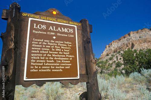 Entrance to Los Alamos, NM photo