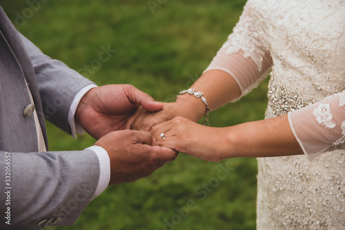 A wedding ring is a finger ring that indicates that its wearer is married
