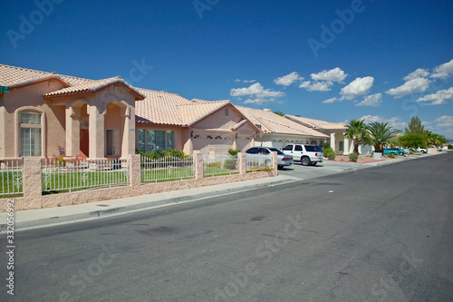 Desert construction of new homes in Clark County, Las Vegas, NV © spiritofamerica