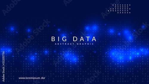 Digital technology abstract background. Artificial intelligence, deep learning and big data concept. 