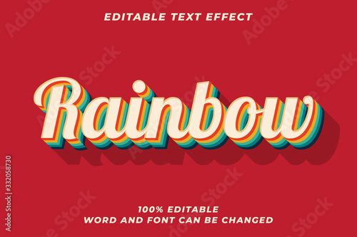 Vintage retro and colorful text style effect Premium Vector