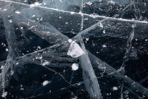 ice on lake in bikal photo