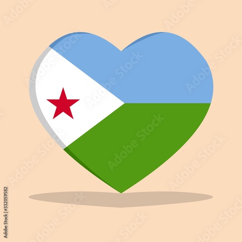 The national flag of djibouti love icon isolated on cream background vector illustration Free Download The national flag of djibouti love icon isolated on cream background vector illustration - GFXLoad