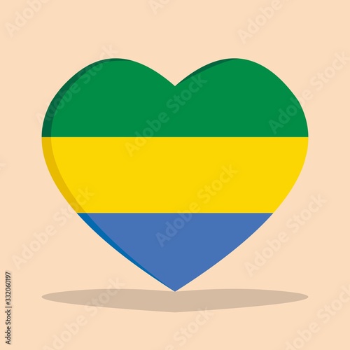 The national flag of gabon love icon isolated on cream background vector illustration Free Download The national flag of gabon love icon isolated on cream background vector illustration - GFXLoad