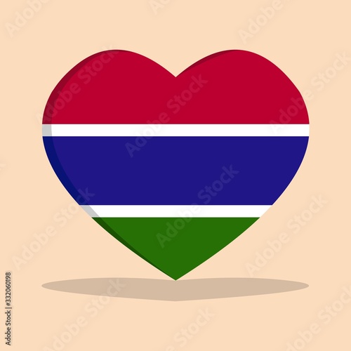 The national flag of gambia love icon isolated on cream background vector illustration Free Download The national flag of gambia love icon isolated on cream background vector illustration - GFXLoad