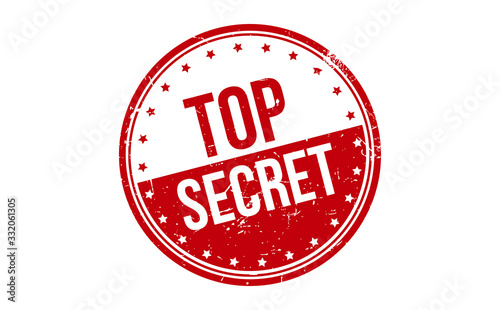 Top Secret Rubber Stamp. Red Top Secret Rubber Grunge Stamp Seal Vector Illustration - Vector