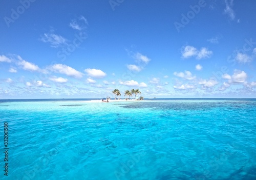 Picture perfect tropical island off the coast of belize  photo