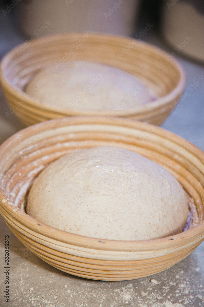 bread proofing in baskets bread proofing in baskets