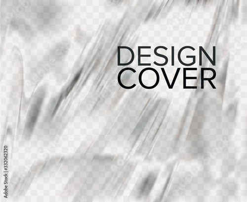 Transparent background, plastic folds effect. Vector illustration