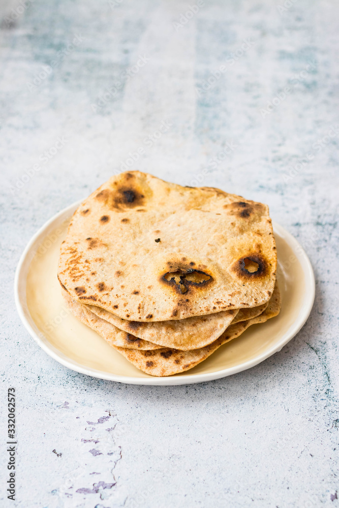 Chapati, roti, naan Indian crispy flatbread Chapati, roti, naan Indian crispy flatbread
