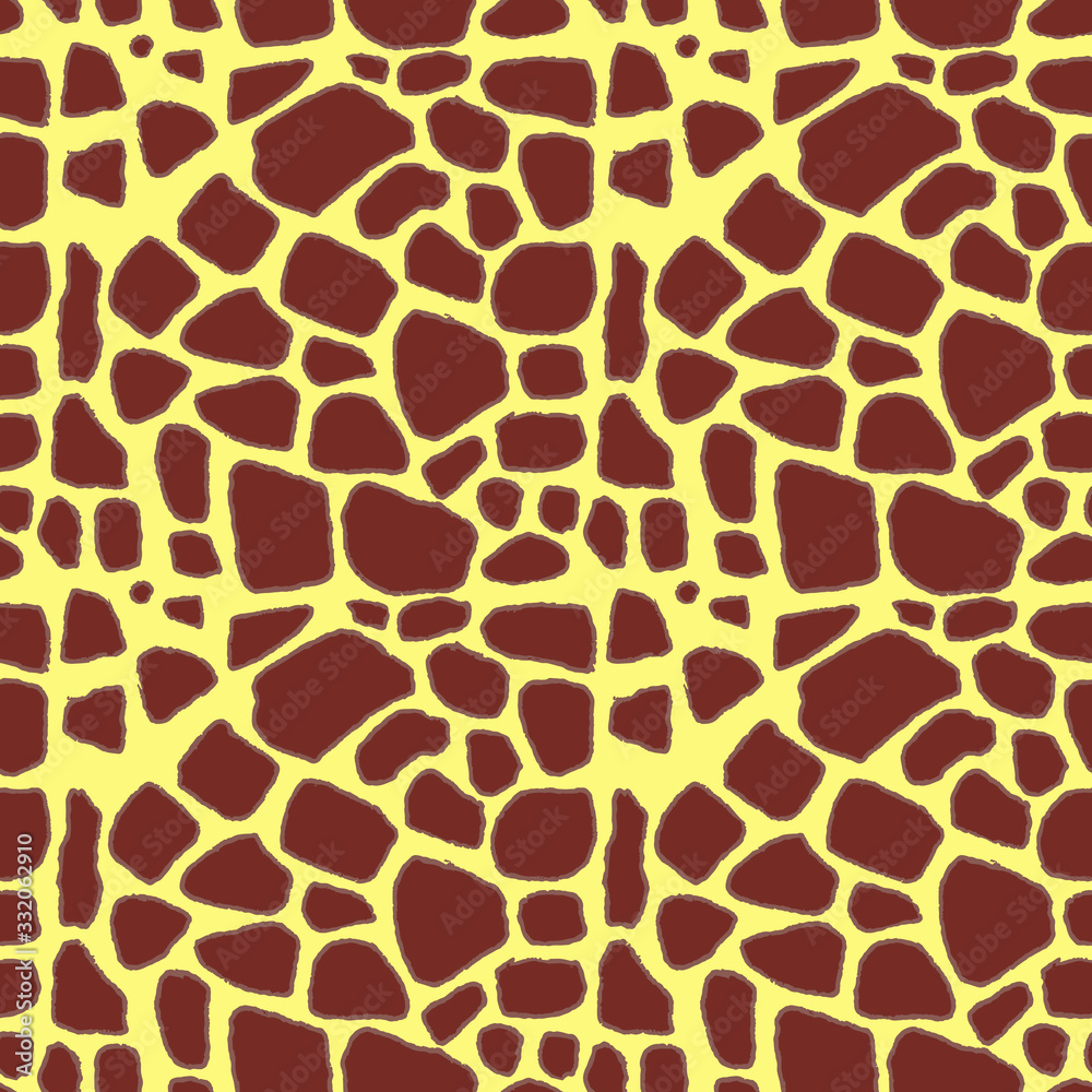 Giraffe skin hand drawn pen texture. Vector seamless pattern sketch skin pattern. Giraffe skin hand drawn pen texture. Vector seamless pattern sketch skin pattern.