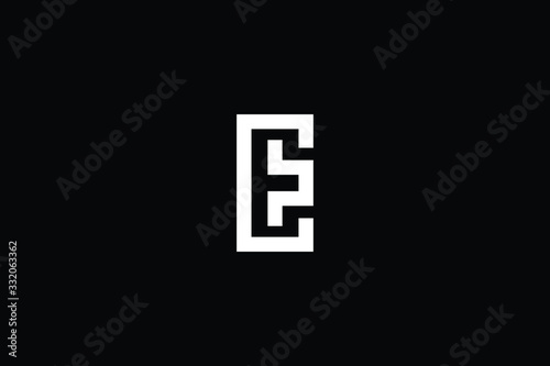 Minimal elegant monogram art logo. Outstanding professional trendy awesome artistic EP PE CP PC initial based Alphabet icon logo. Premium Business logo White color on black background © FinalDesignz