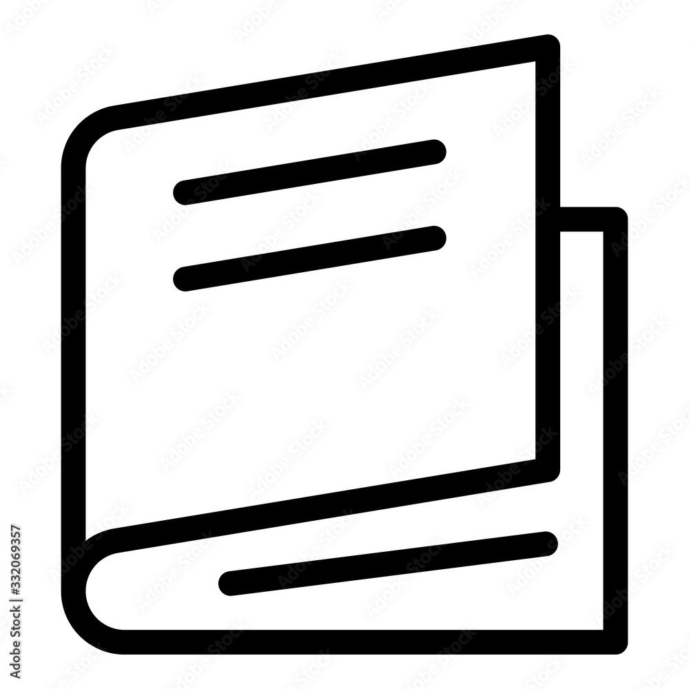 Ajar book icon. Outline ajar book vector icon for web design isolated on white background Ajar book icon. Outline ajar book vector icon for web design isolated on white background