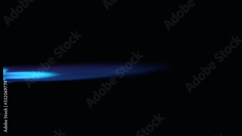 Blue Flame from a butane blow torch 4k photo