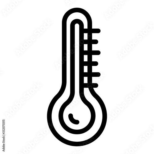 Thermometer in the steam room icon. Outline thermometer in the steam room vector icon for web design isolated on white background